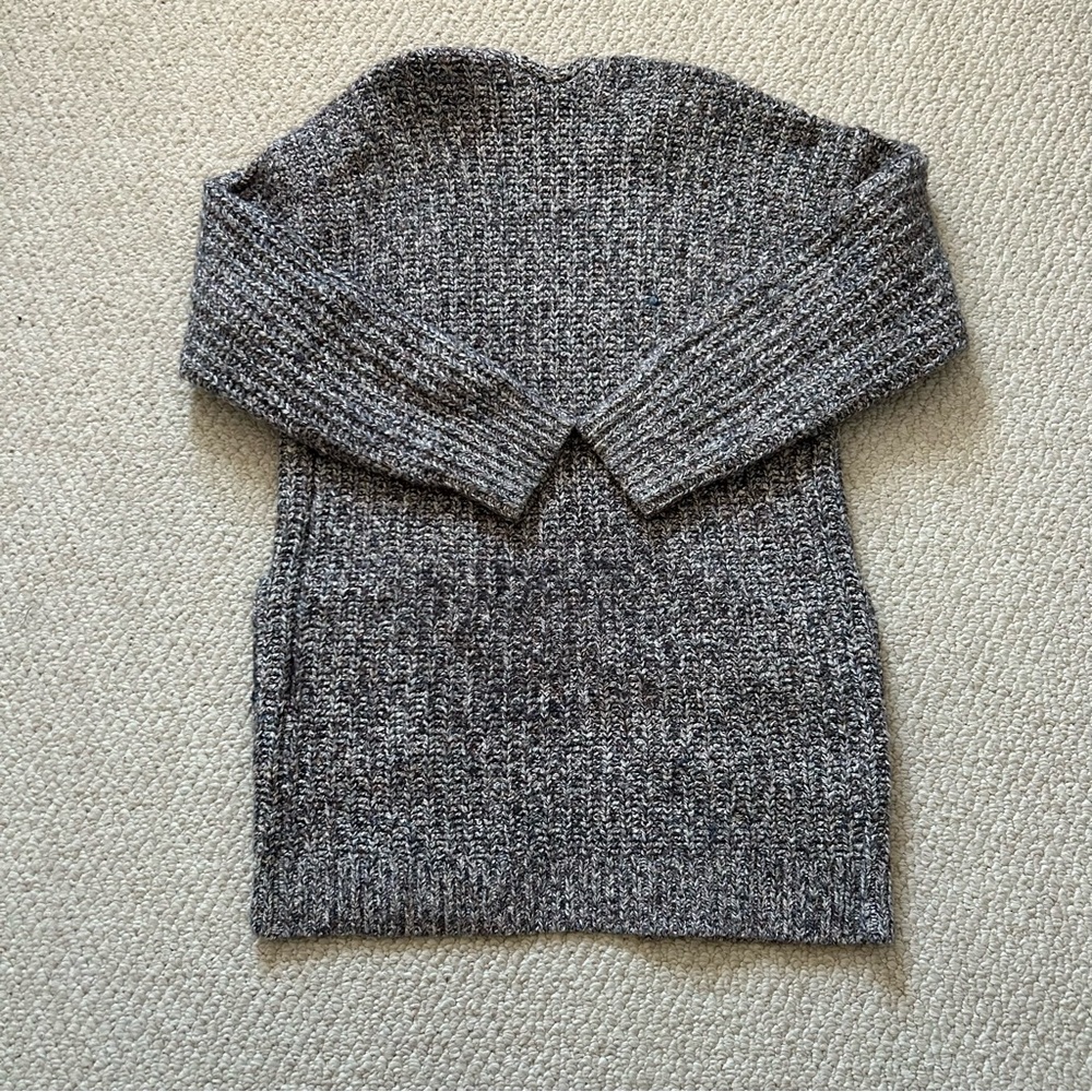 Abercrombie & Fitch Women’s Long Open Front Cardigan Sweater in Gray, Size Small - Picture 3 of 6